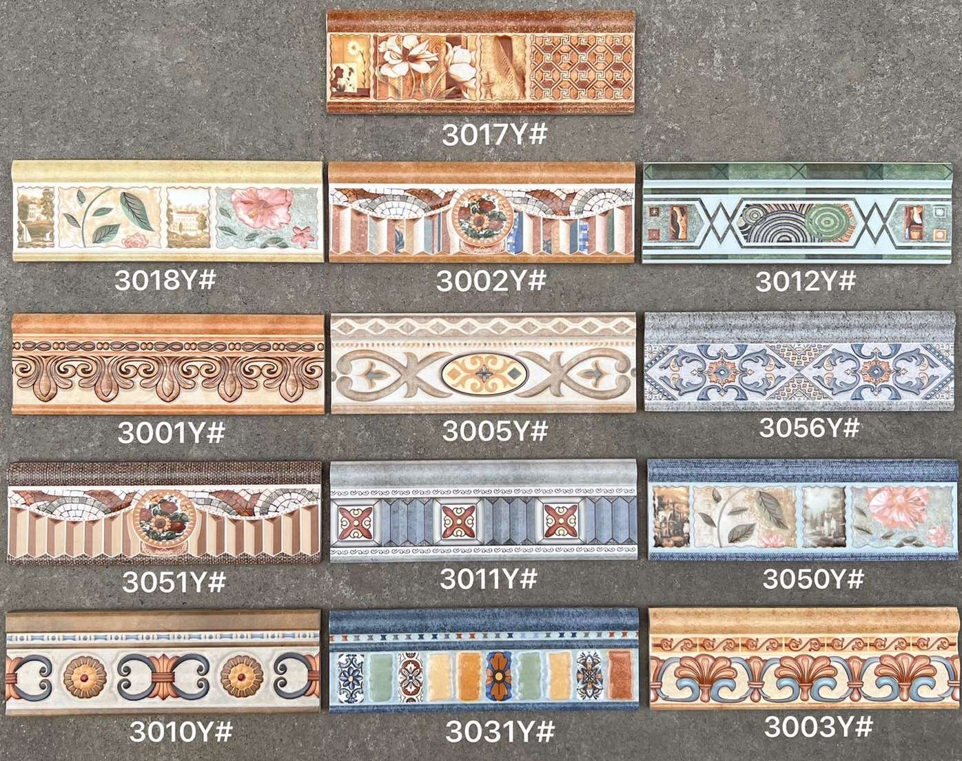 Carved Ceramic Border Tiles rich designs