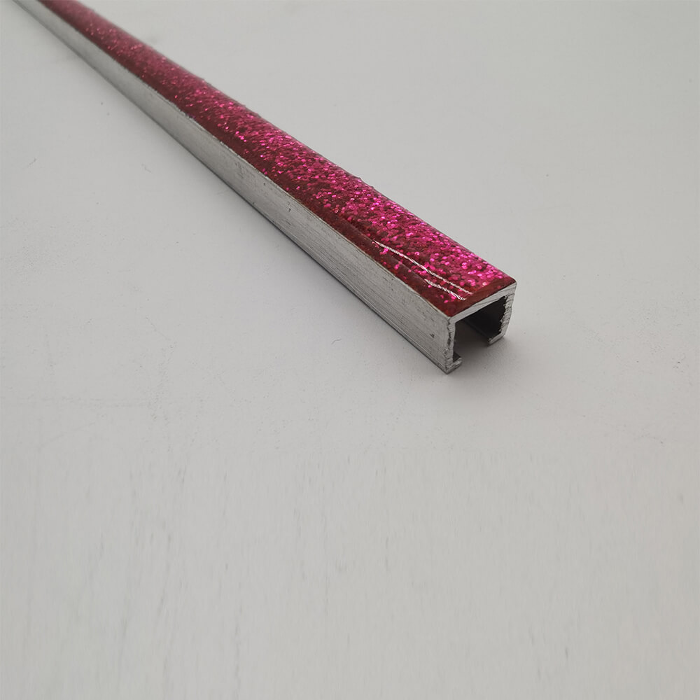 SV10B069-Aluminum border shinning red resin
