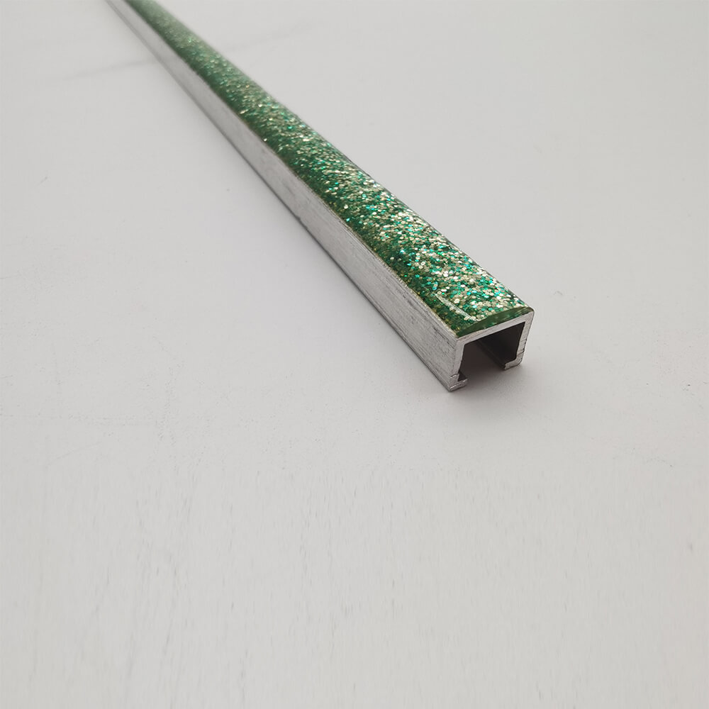SV10B071--Aluminum border shinning green resin