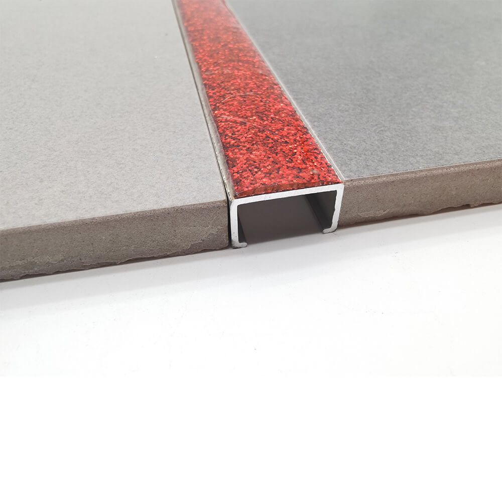 SV17B0070-4 Aluminum border shinning red resin