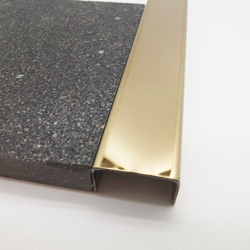 U-20X10 GOLD U shape tile trim stainless steel gold mirror