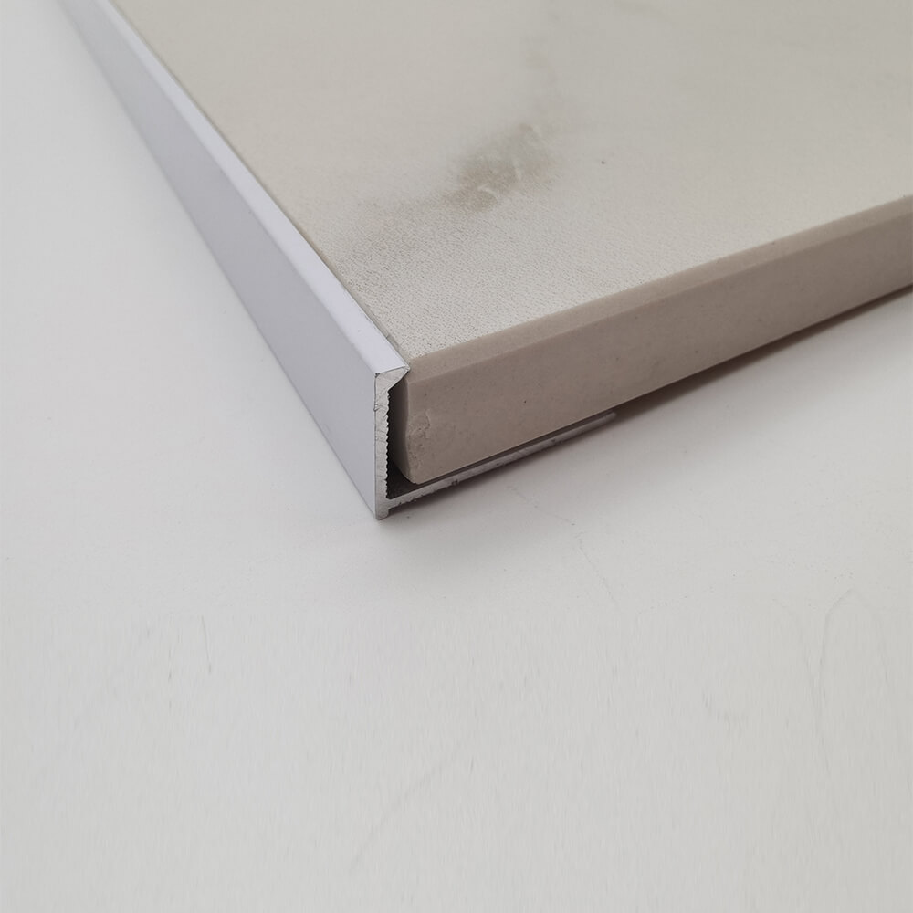 VL10BS 10mm L shape aluminum tile trim silver mat