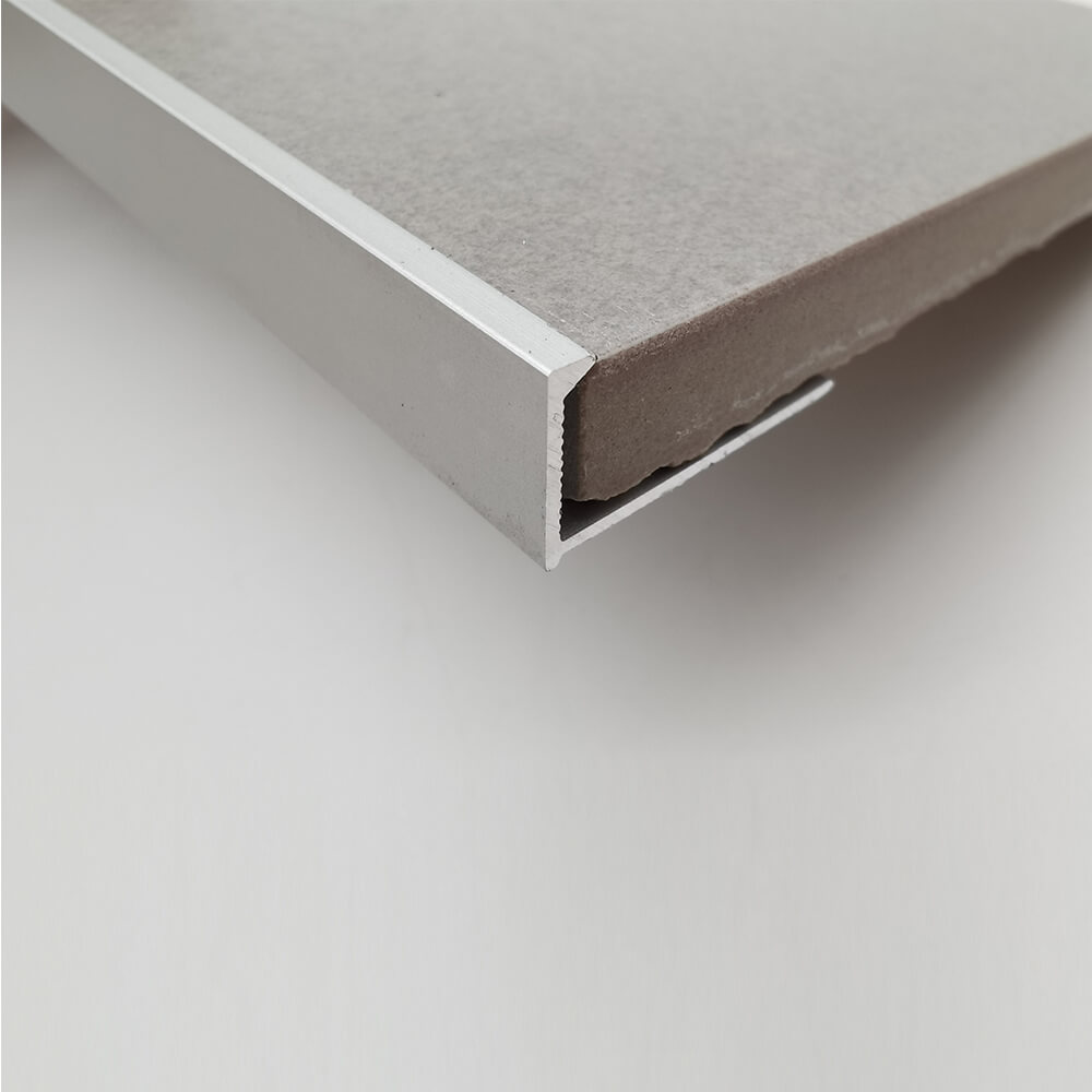 VL10MS 10mm L shape aluminum tile trim silver glossy
