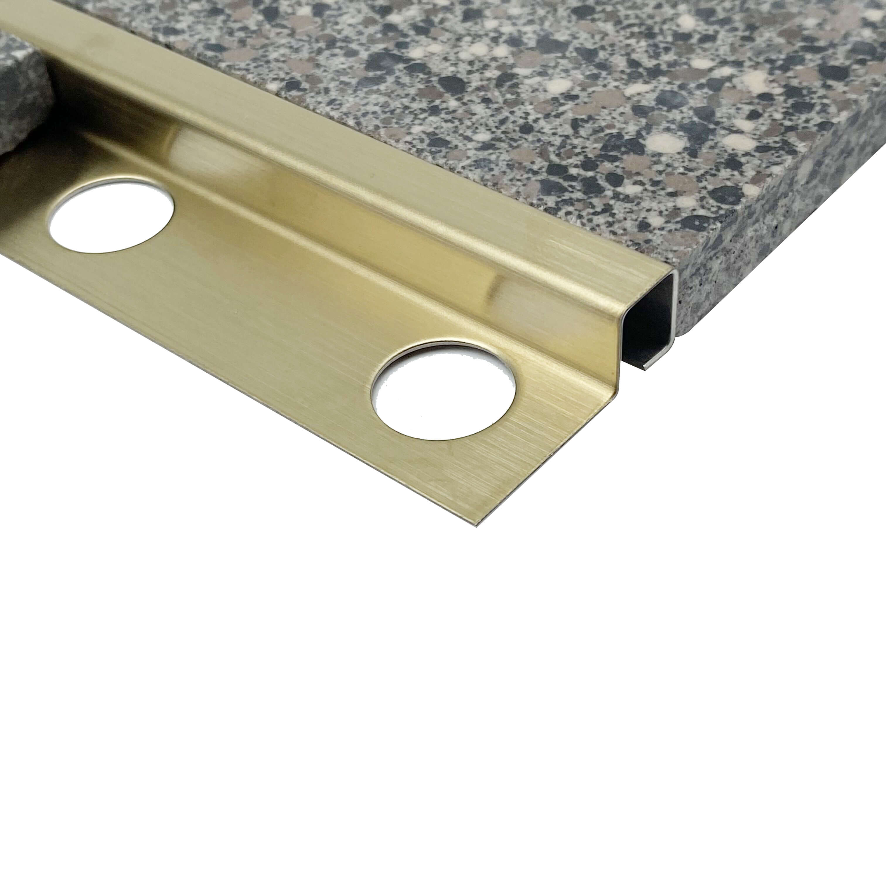 WF12x12x23GDBR-Square shape stainless steel tile trim gold brush