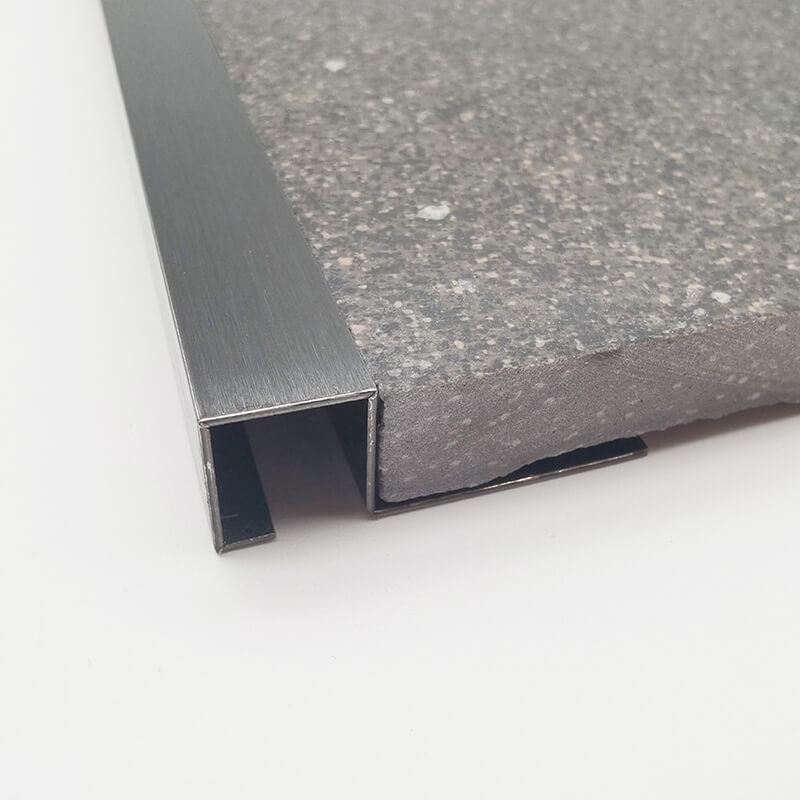 WFC10x10BLBR-90 degree square shape stainless steel 10mm black brush