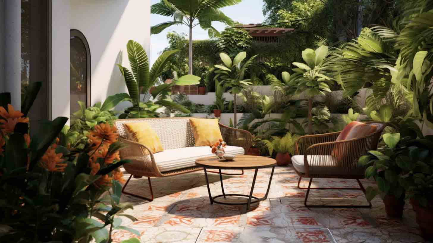 outdoor oasis creating a stylish patio with ceramic tiles