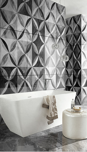 Exploring the intricate and precise arrangements of geometric designs in modern ceramic tile layouts reveals a captivating interplay of shapes and lines, offering a visually engaging and dynamic aesthetic.

Geometric patterns have become increasingly popular in contemporary ceramic tile designs, as they bring a sense of order, symmetry, and sophistication to spaces. These designs often feature repeating shapes, such as squares, triangles, hexagons, or diamonds, arranged in a precise and calculated manner.

The use of geometric patterns in ceramic tiles allows for endless possibilities in terms of creativity and customization. The clean lines and precise angles create a sense of harmony and balance, making these designs suitable for a wide range of architectural styles and interior designs.

Whether used as a focal point or as a subtle backdrop, geometric designs in ceramic tiles add a modern touch to any space, enhancing its visual appeal and creating a unique and contemporary aesthetic.