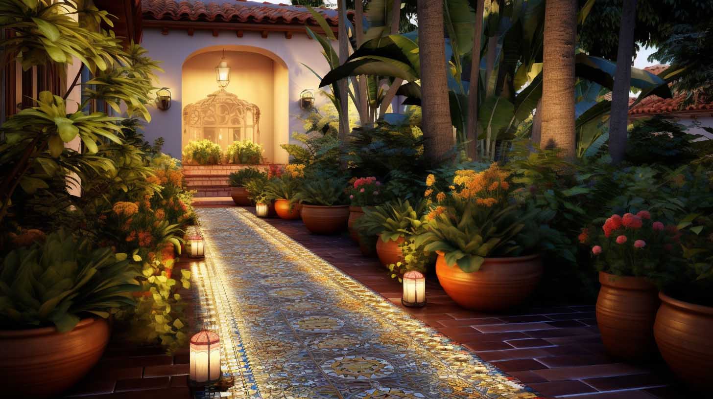 Outdoor Oasis-Creating Stunning Mosaic Tile Patios And Walkways 3
