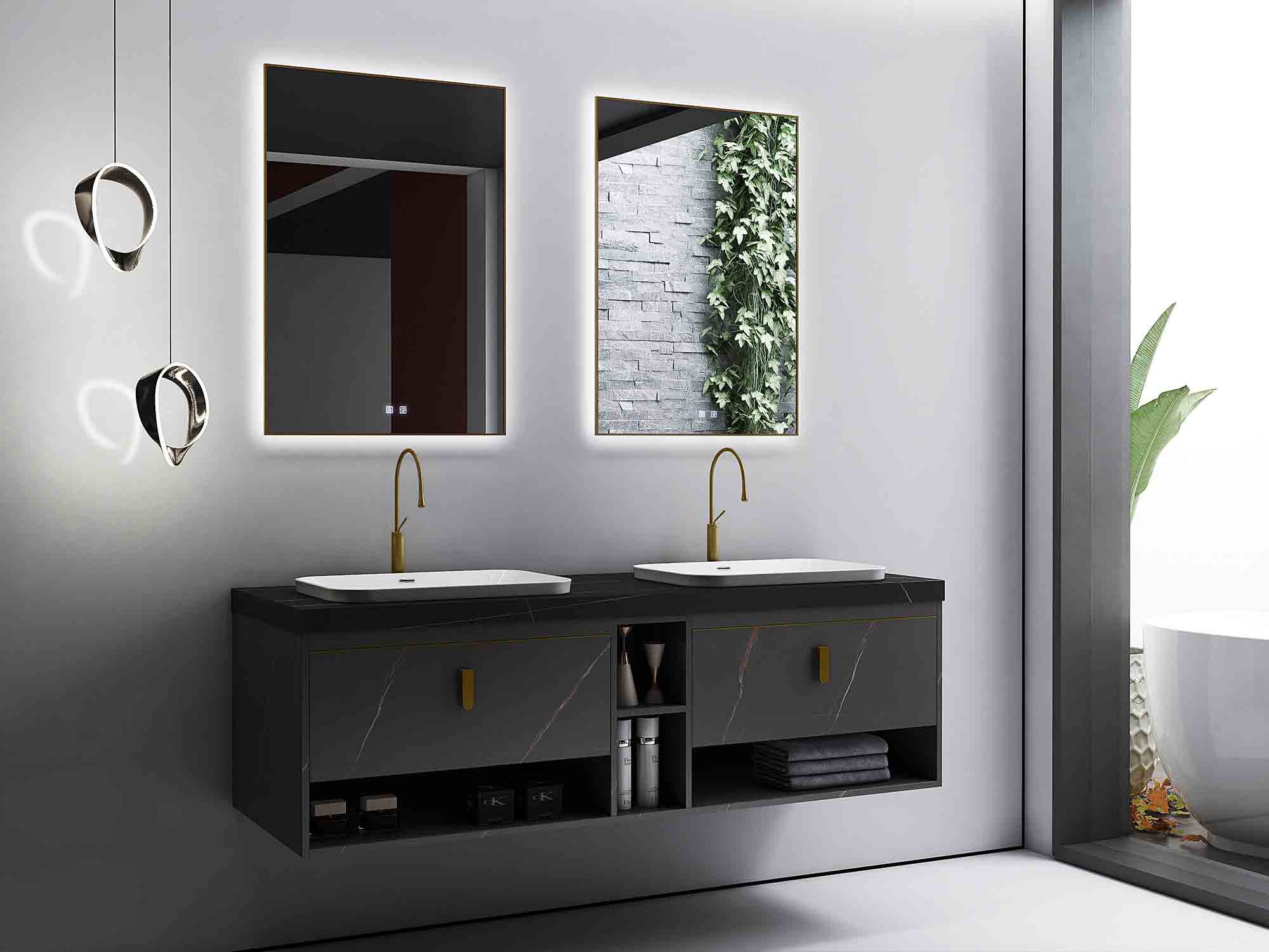 modern wood bathroom vanity cabinet