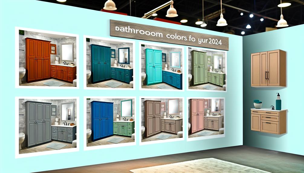 bathroom cabinet colors 2024