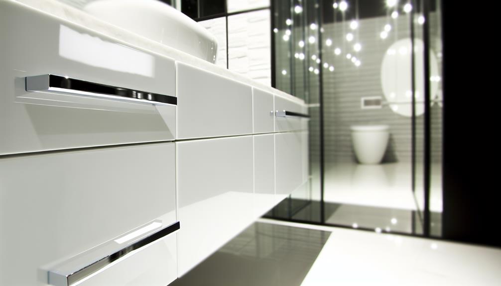 high gloss white bathroom cabinet