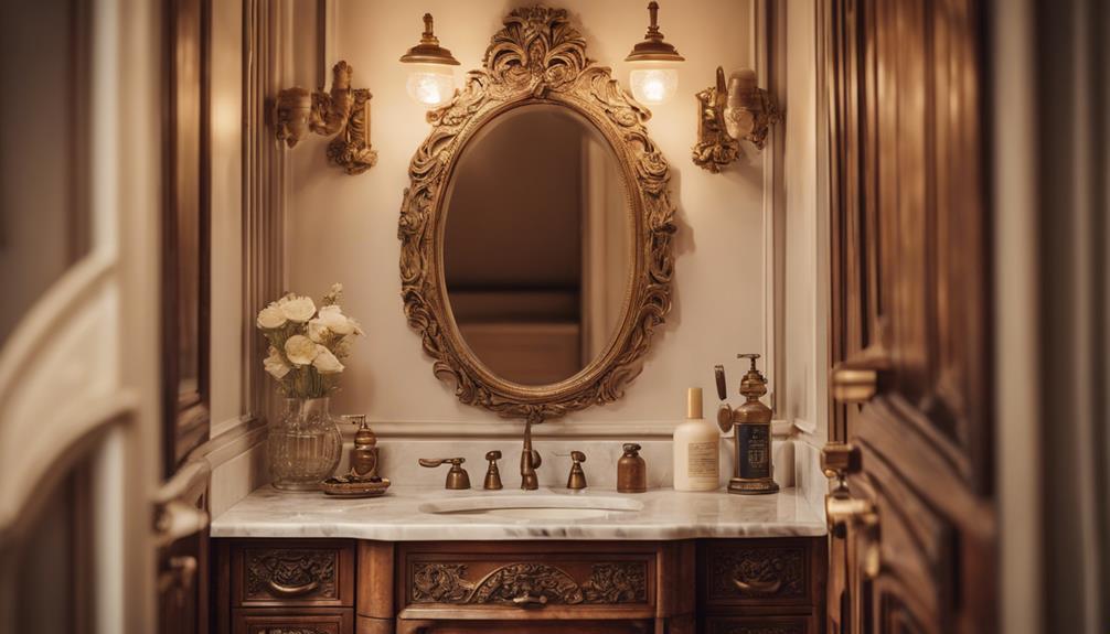 Antique-Style Small Bathroom Vanity Ideas