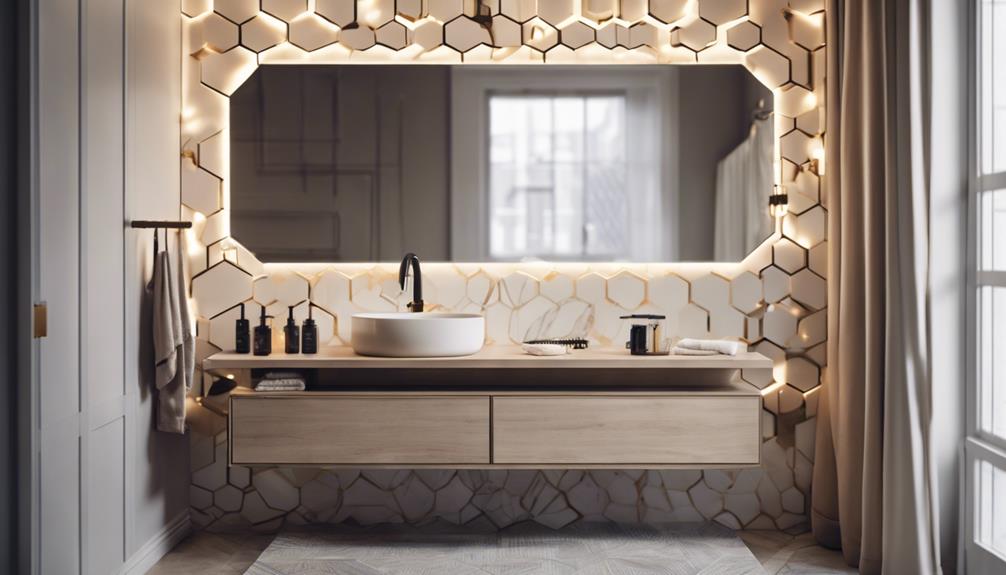 Geometric Small Floating Vanity Designs