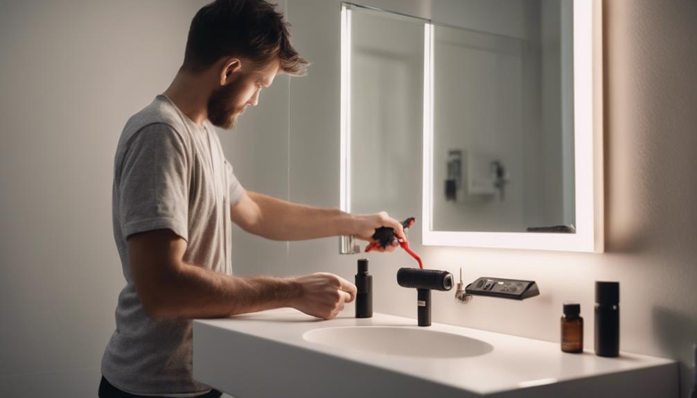 Wall-Mounted Bathroom Cabinet with Lights installation