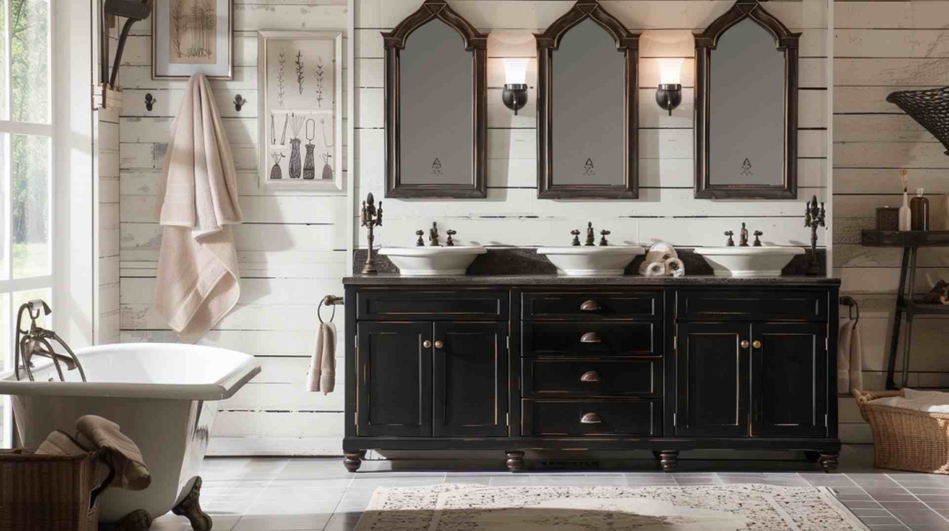 Traditional Style Freestanding Bathroom Vanity Cabinet