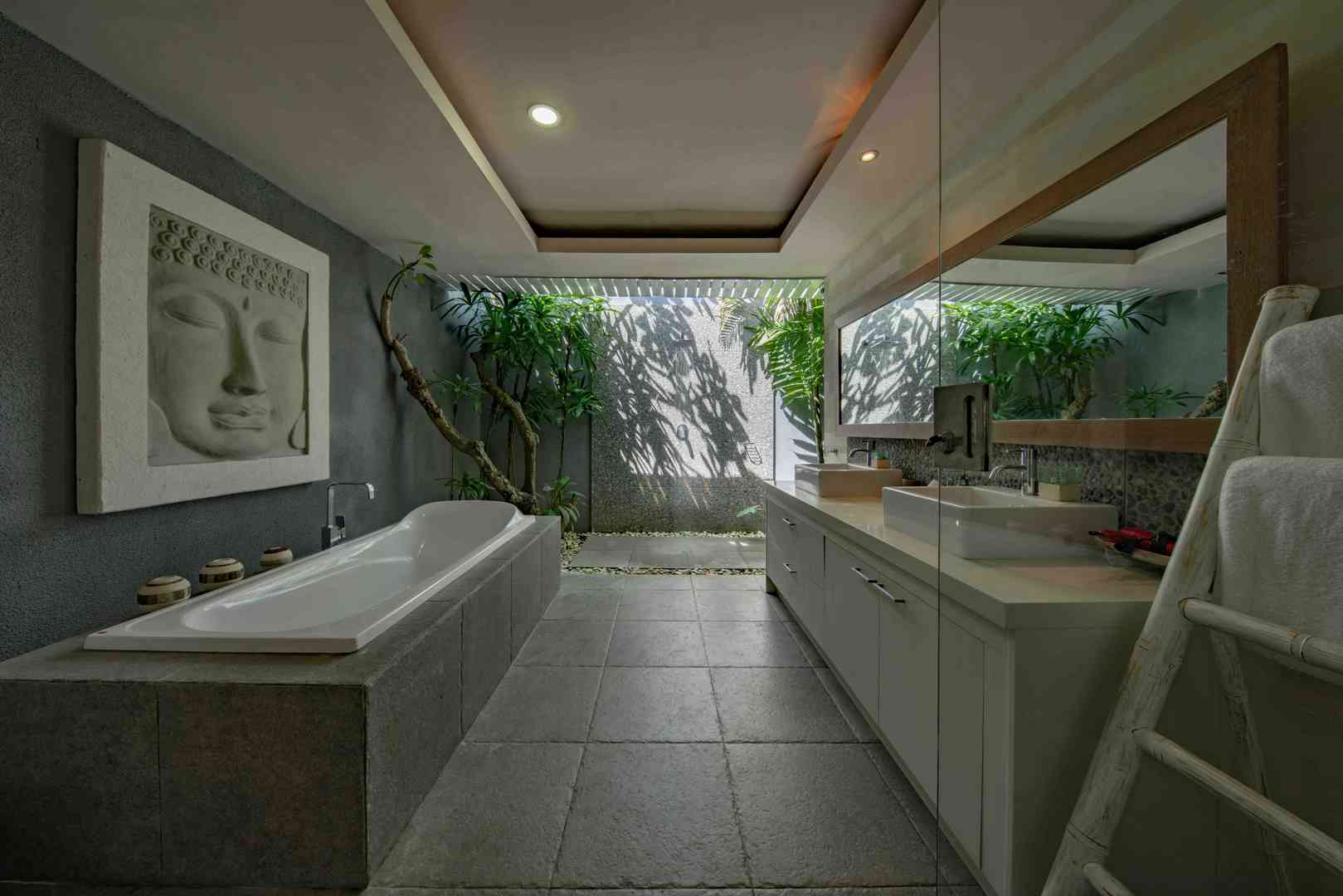 built-in bathtub